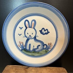 MA Hadley Country Scene Bunny Rabbit Dinner Plate 11 Inch